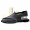 Dark Gray Crocodile Texture Takidar Peshawari Chappal