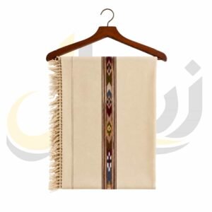 Peshawari Chappal 72 Ivory Cream 48 Pure Australian Woolen Shawl with Frame Border