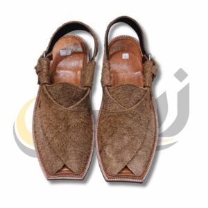 Light Brown Suede Peshawari Chappal