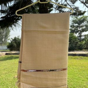 Peshawari Chappal 69 Men’s Cream Wool Shawl-E-Hindi
