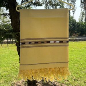Peshawari Chappal 72 Ivory Cream 48 Pure Australian Woolen Shawl with Frame Border