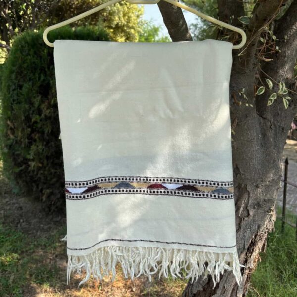 Off-White 48 Pure Australian Woolen Shawl with Frame Border