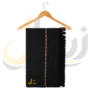 Black Plain 100% Acrylic Men Shawl