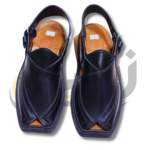 Black Medium Sole Takidar Peshawari Chappal
