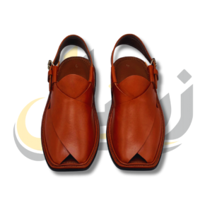 Burgundy Gol T Peshawari Chappal