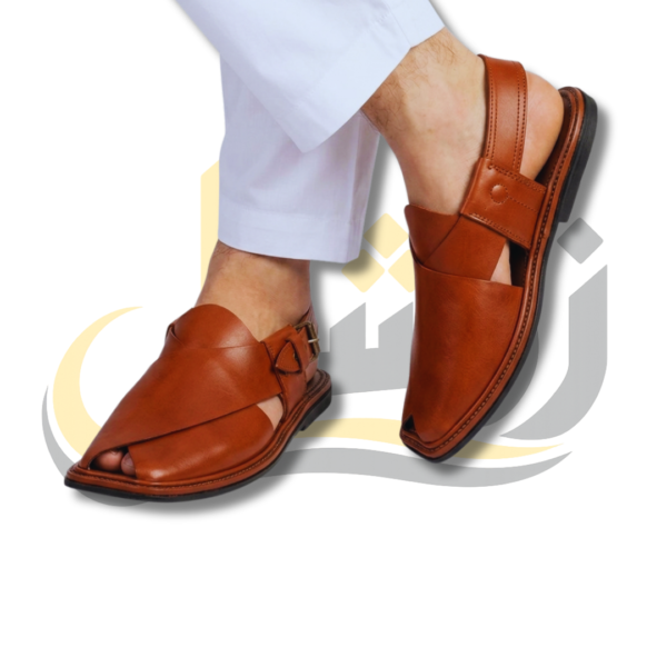 Burgundy Gol T Peshawari Chappal