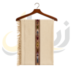 Ivory Cream 48 Pure Australian Woolen Shawl with Frame Border