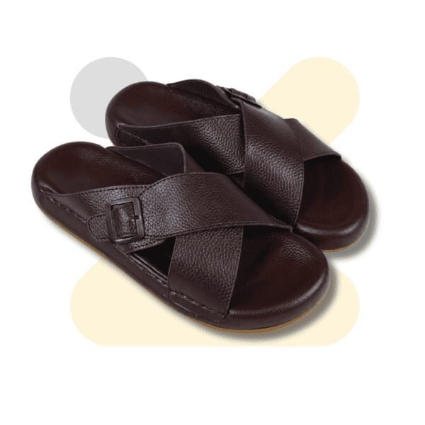 Brown Medicated Slippers X for Men - Soft Padded Daily Wear