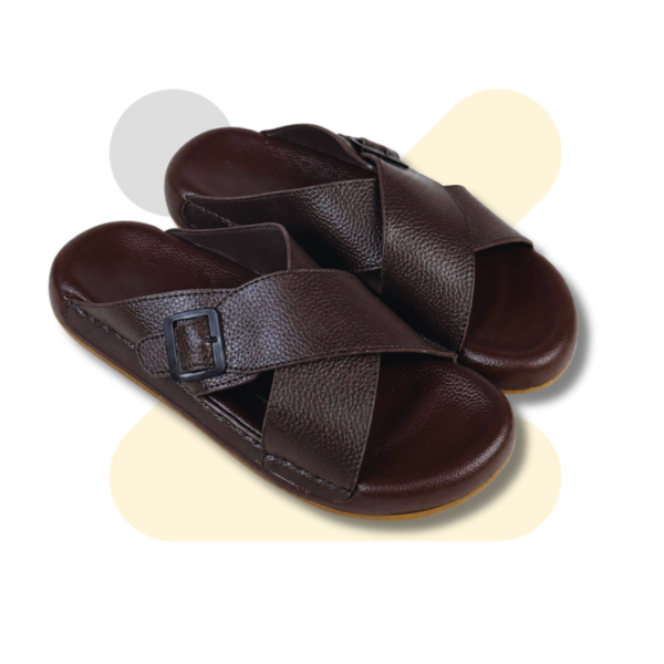 Brown Medicated Slippers X for Men - Soft Padded Daily Wear