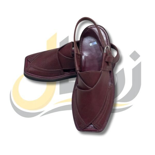 Radish Brown Doted Takidar Medium Sole Peshawari Chappal