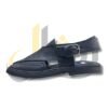 Black Doted Takidar Medium Sole Peshawari Chappal