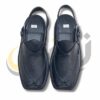 Black Doted Takidar Medium Sole Peshawari Chappal