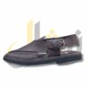 Dark Brown Doted Takidar Medium Sole Peshawari Chappal