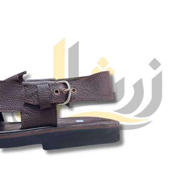Dark Brown Doted Takidar Medium Sole Peshawari Chappal