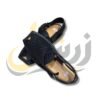 Black Woven T-Shape Peshawari Chappal