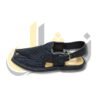 Black Woven T-Shape Peshawari Chappal