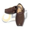 Brown Woven T-Shape Peshawari Chappal