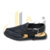 Black Woven Gol-T Peshawari Chappal
