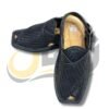 Black Woven Gol-T Peshawari Chappal
