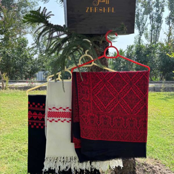 Collection of Ladies Shawls Red, black, & White color