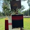 Ladies Black Pashmina Shawl with Red Border | Collection of Ladies Shawls Red, black, & White color