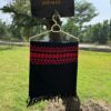 Ladies Black Pashmina Shawl with Red Border
